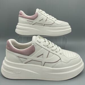 NEW Ash Women’s Icon Platform Lace up Sneakers White/Whisteria Size 10M